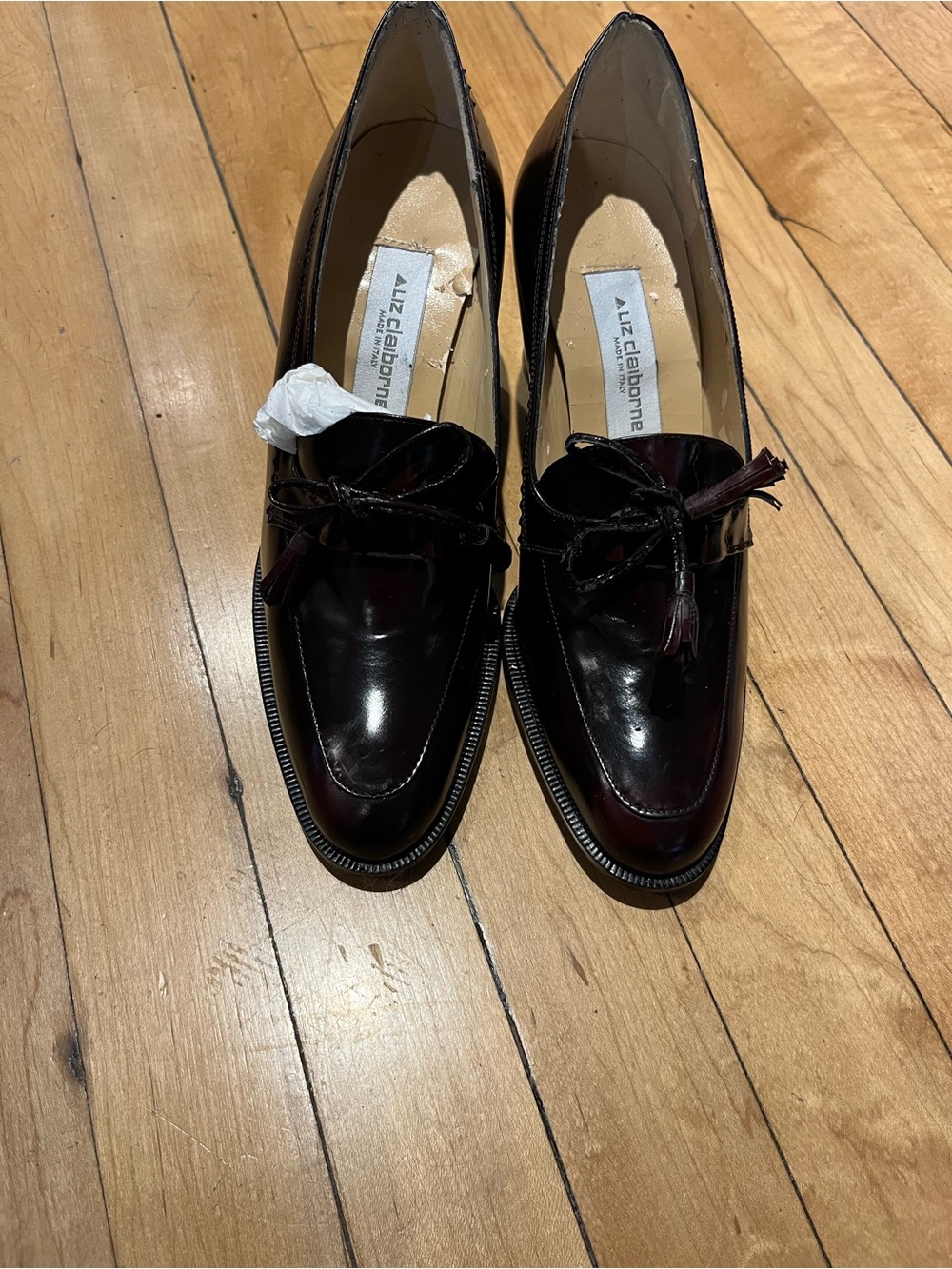 Liz Claiborne Men's Dark Burgundy Tassel Slip-Ons